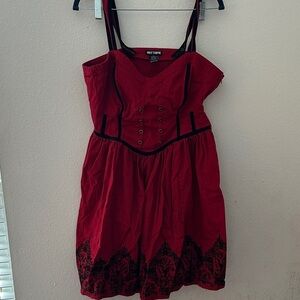 Hot Topic Gothic Red and Black Mini Dress